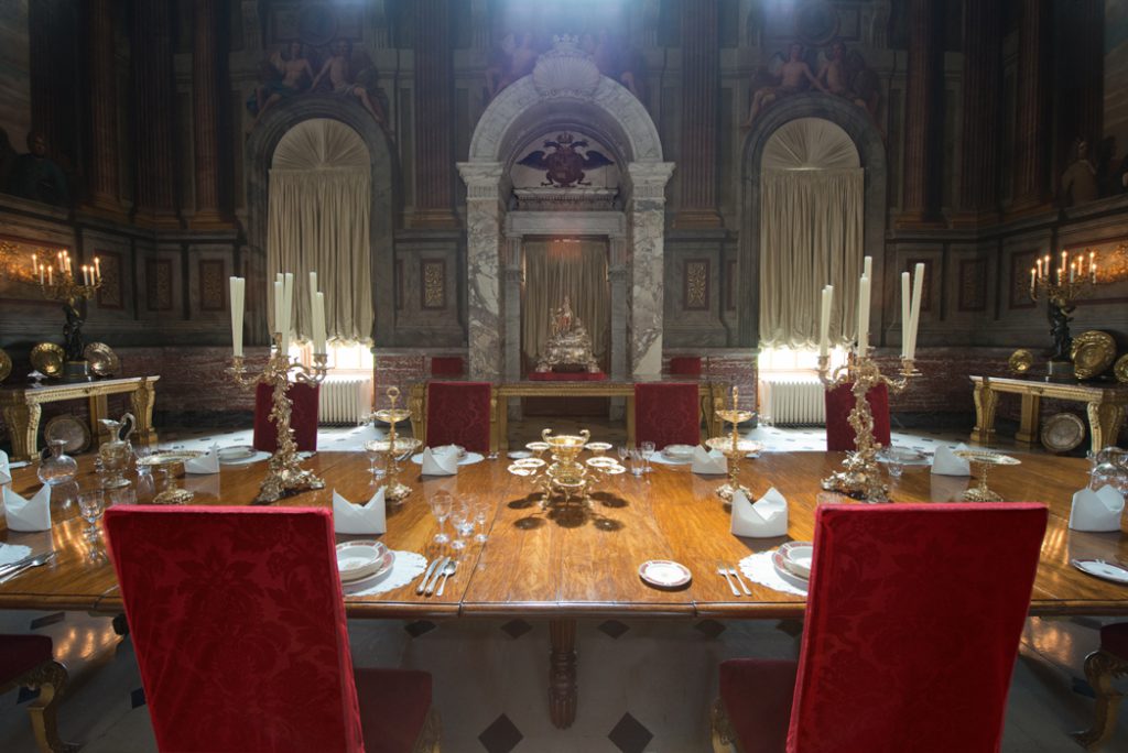 The Churchill Photogrpahs - State Dining Room Blenheim Palace Woodstock 2014 by Leslie Hossack
