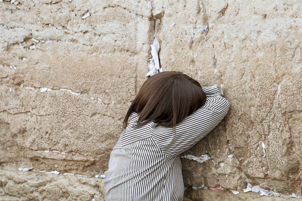 The Jerusalem Photographs - Woman Praying, Western Wall, Jerusalem 2011 by Leslie Hossack