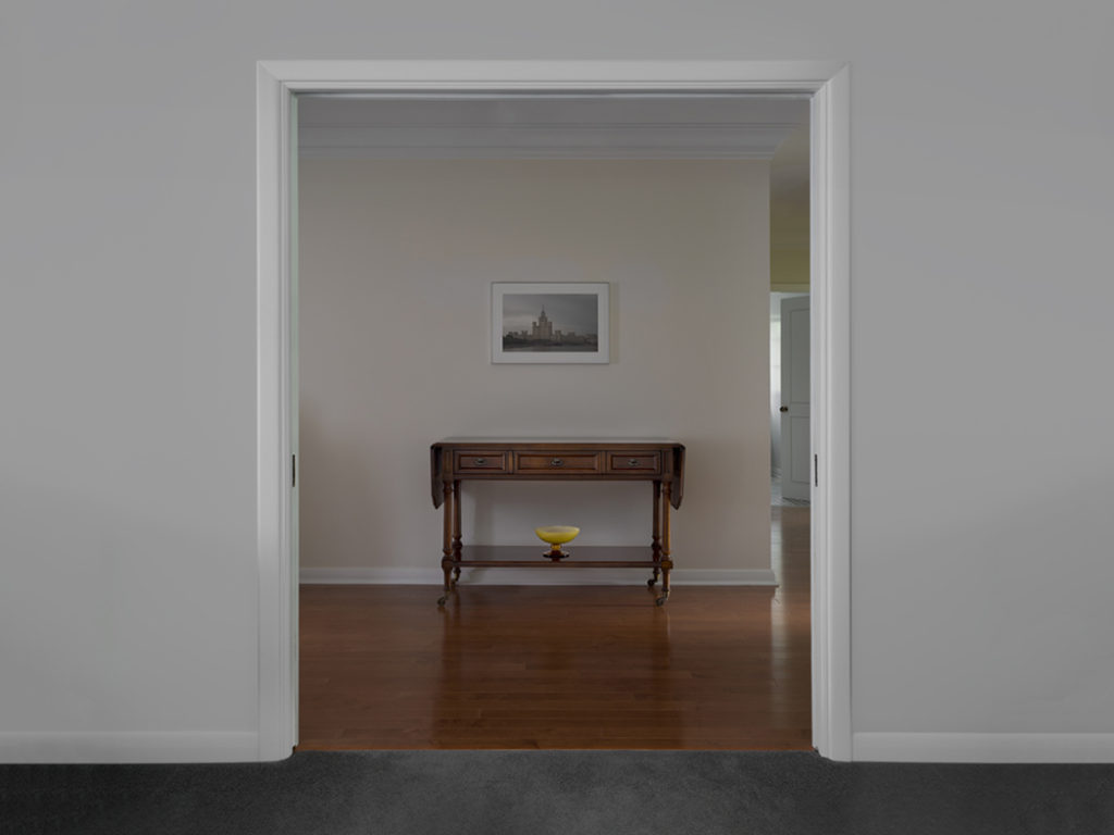 The Hammershoi Photographs - Front Hall with Server Ottawa 2021 by Leslie Hossack