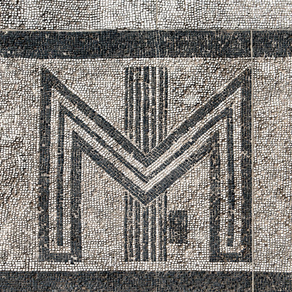 The Rome Photographs - Detail, “M” Mosaic, Foro Mussolini, Rome 2017 by Leslie Hossack