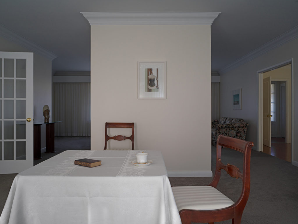 The Hammershoi Photographs - Dining Room with Table Ottawa 2020 by Leslie Hossack