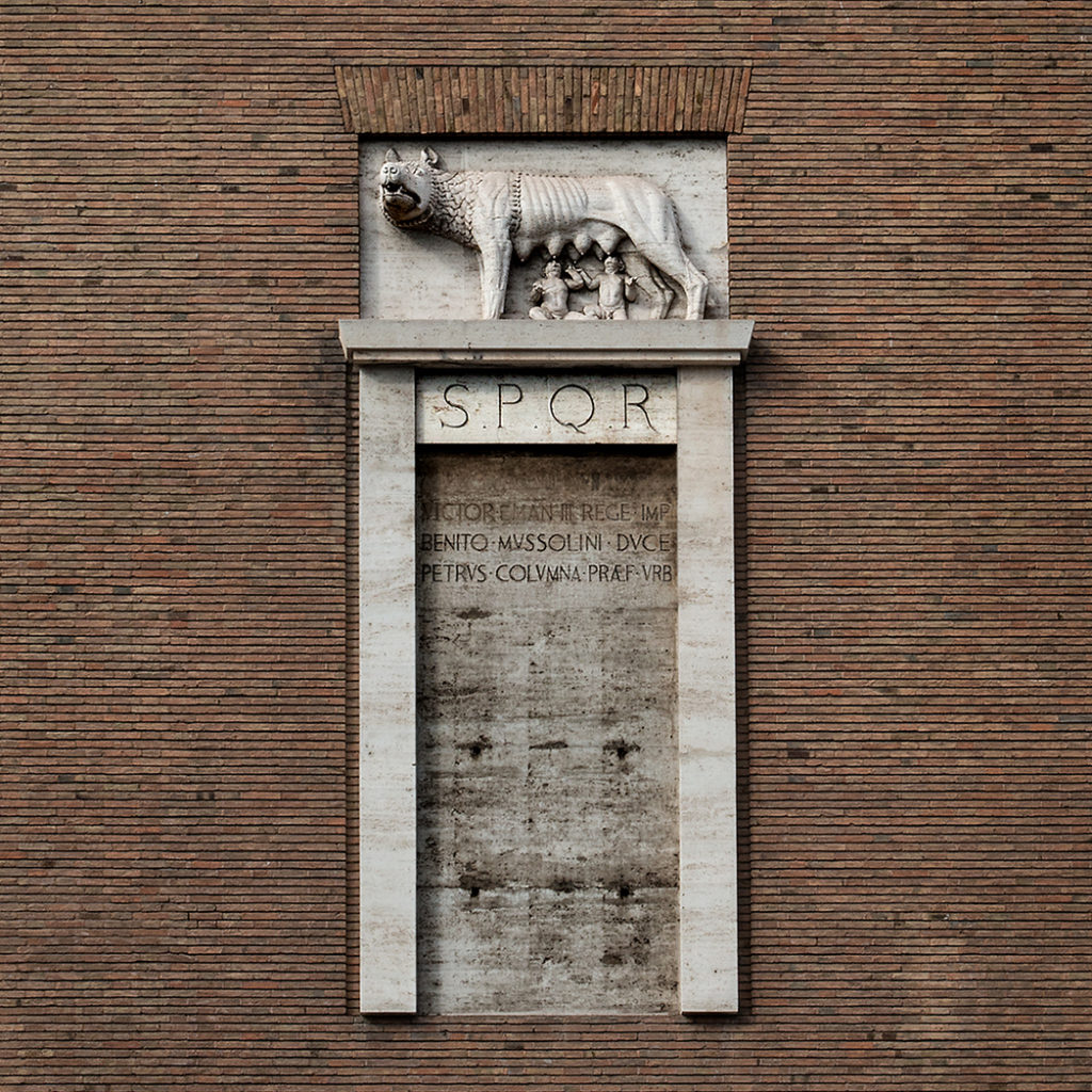 The Rome Photographs - Detail, State Registry Office (1936–1937), Via Luigi Petroselli, Rome 2017 by Leslie Hossack